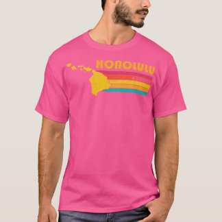 T-shirt Honolulu Hawaii Souvenir Vintage déshabillé