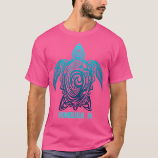 T-shirt Honolulu Hawaii Tribal Turtle Hawaii Surfer Divi H