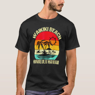 T-shirt Honolulu Hawaii Waikiki Beach Famille Summer Vacat