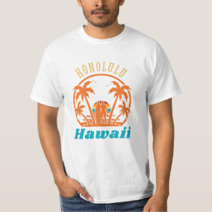 T-shirt Honolulu Hawaiian Vacances Surf cadeau