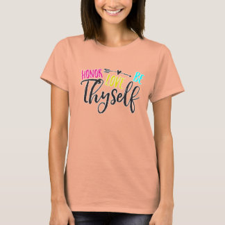 T-shirt Honor, Love & Be Thself Box Crop