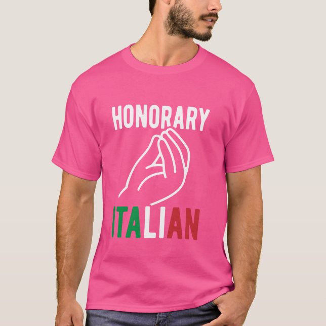 T-shirt Honoraire Italien Main Drôle Mariage Italien Par M (Devant)