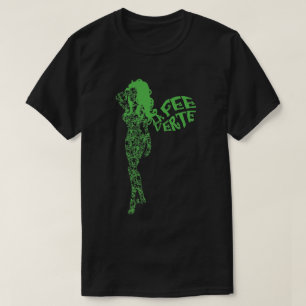 T-shirt Honoraires mis en rouleau Verte de La