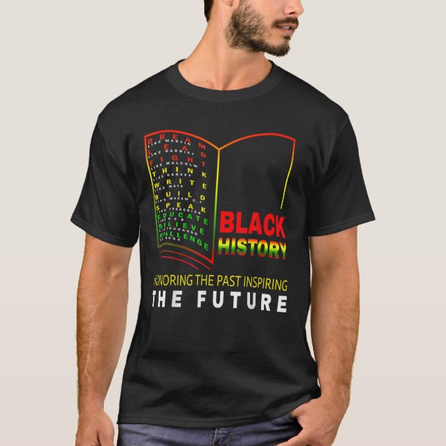 T-shirt Honorer l'avenir inspirant du passé - Africain Noi (Devant)