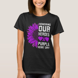 T-shirt Honorer nos héros Journée du coeur pourpre Enfants