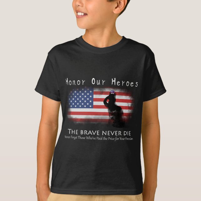 T-shirt Honorez nos héros le Jour du Souvenir (Devant)