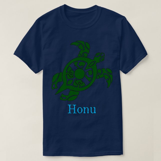 T-shirt Honu Hawaiian Green Sea Turtle (Design devant)
