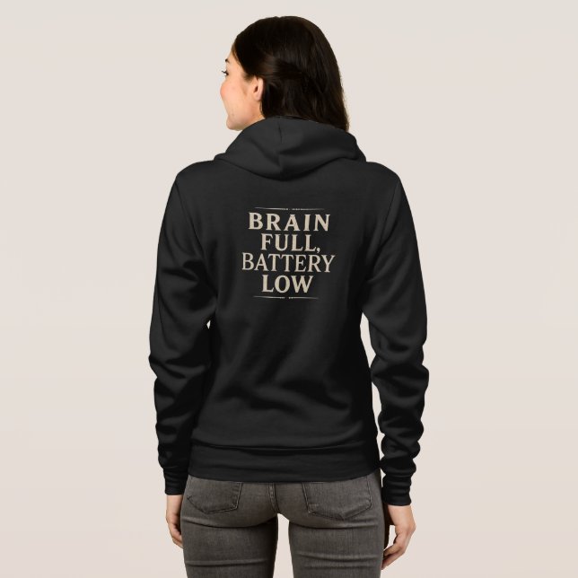 T-Shirt Hoodie (Schwarz voll)