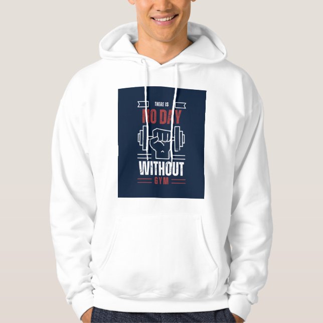 T - Shirt Hoodie für Gym-Liebhaber (Vorderseite)