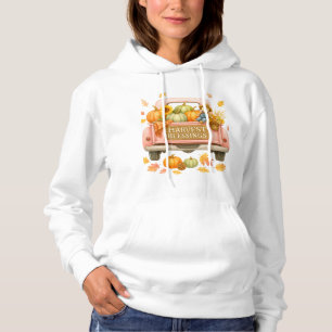 T - Shirt Hoodie-Harvest Blessings Truck Hoodie