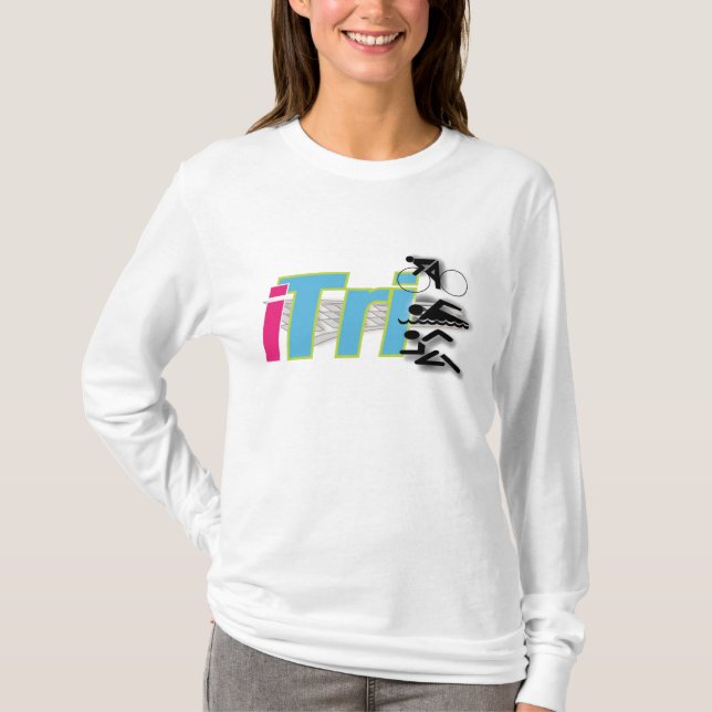 T-shirt Hoody de la femme d'iTri - customisé (Devant)