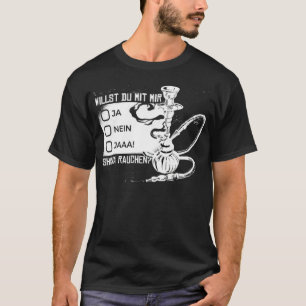 T-shirt Hookah Lovers Want to Smoke show saut mustang