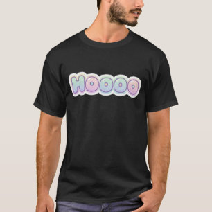T-shirt HOOOO Lettre Bulles Pastel Typographie Douce texte