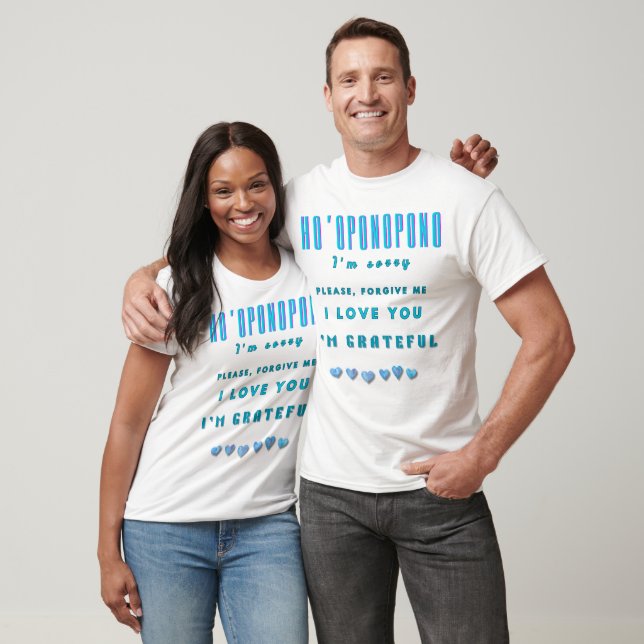 T-shirt Ho'oponopono Mantra de guérison - Bleu clair Spiri (Unisexe)