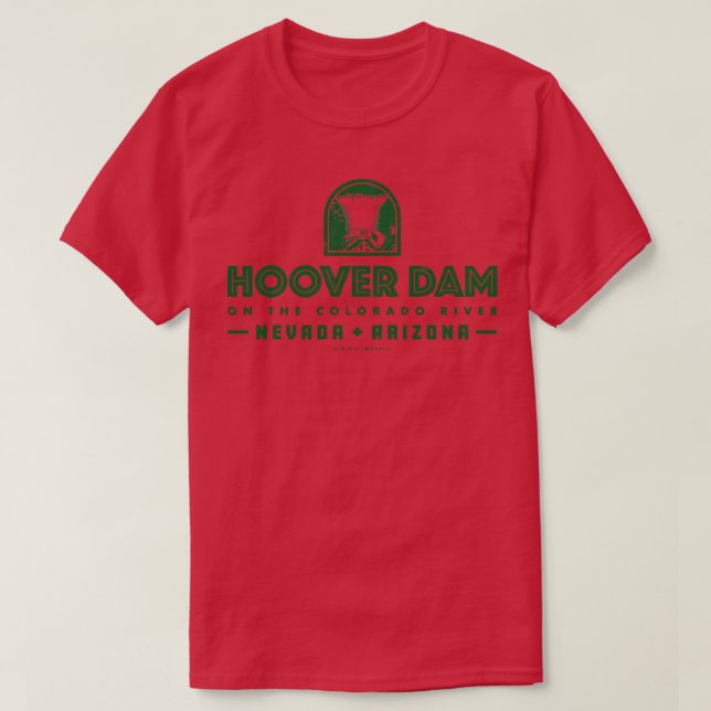 T-shirt Hoover Dam Green (Design devant)