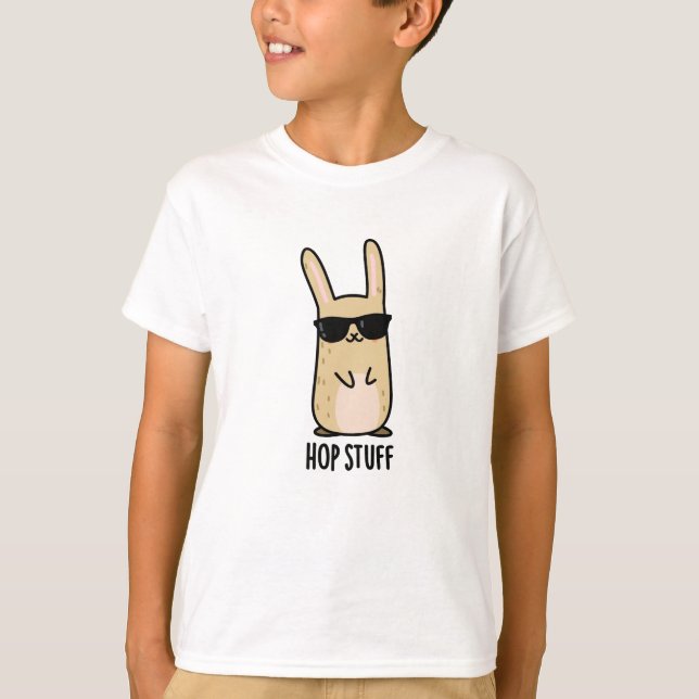 T-shirt Hop Stuff Funny Lapin Lapin Pun (Devant)