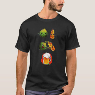 T-shirt hop, wheat, beer. dbz satira fusion