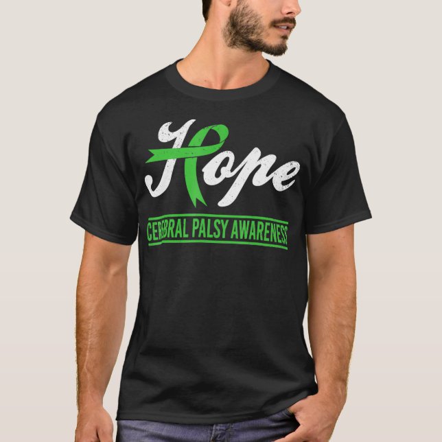 T-shirt Hope Cerebral Palsy Awareness Mois CP Green (Devant)