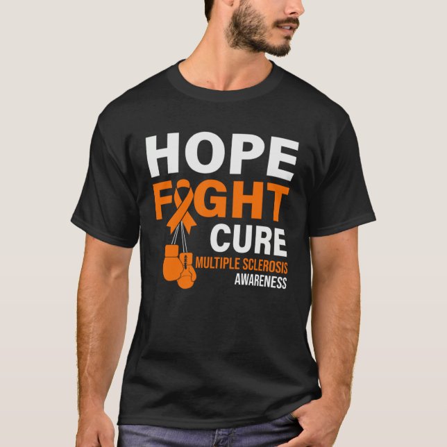 T-shirt Hope Fight Cure MS Awareness Multiple Sclerosis MS (Devant)