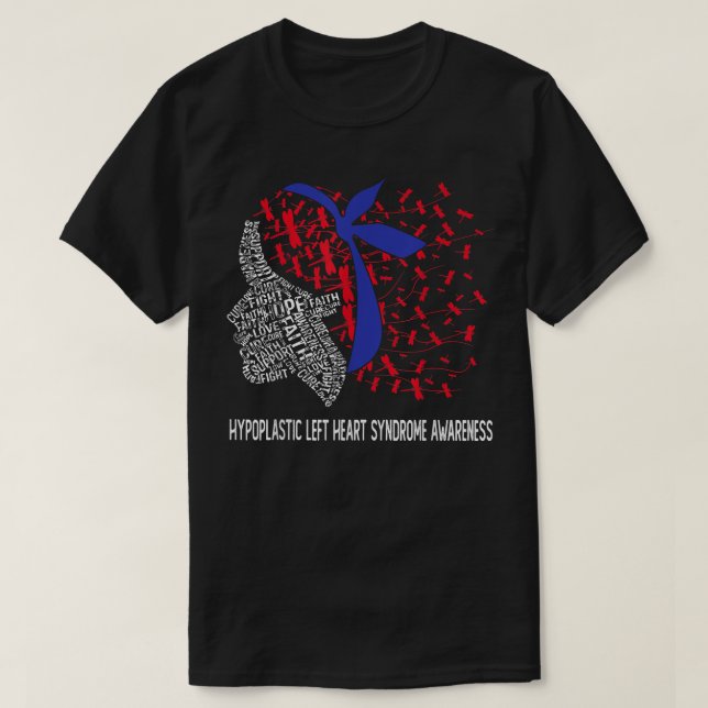 T-shirt Hope Fight Hypoplastique Gauche Syndrome HLHS Aw (Design devant)