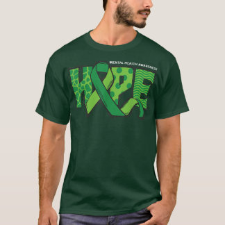 T-shirt Hope Green Ribbon Sensibilisation à la santé menta