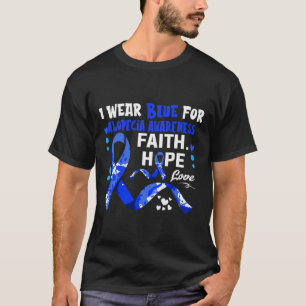 T-shirt Hope Love I Wear Blue For Alopecia Awareness