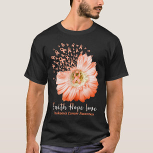 T-shirt Hope Love Leukemia Sensibilisation Orange Ribbon D
