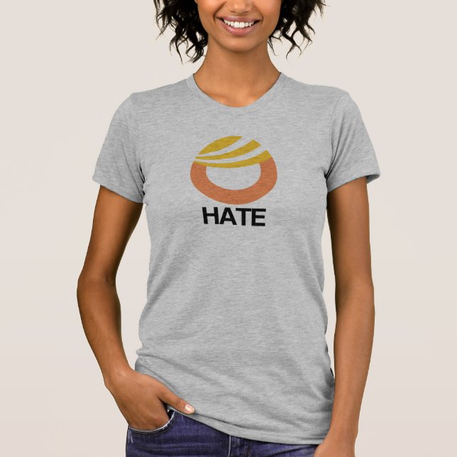 T-shirt HOPE (Obama) contre HATE (Trump) (Devant)