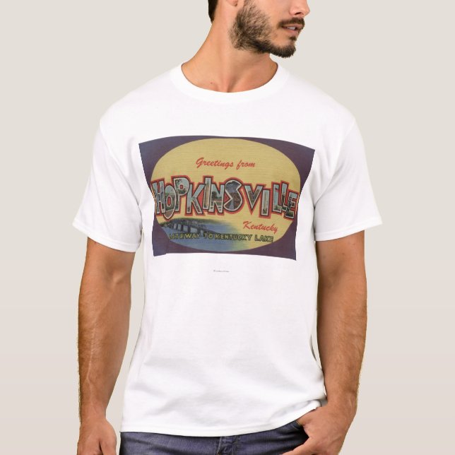 T-shirt Hopkinsville, Kentucky - grandes scènes de lettre (Devant)