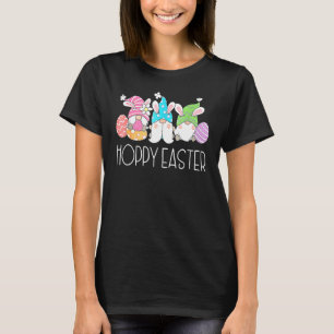 T-shirt Hoppy Easter Funny Gnome Bunny Oeufs de printemps
