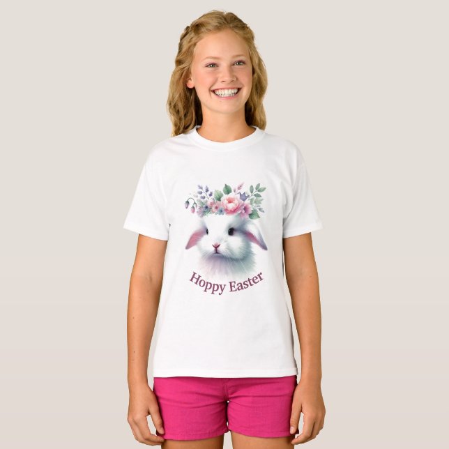 T - Shirt "Hoppy Easter" mit Sonnengesicht (Vorne ganz)