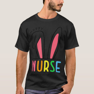T-shirt Hoppy Nurse Bunny mignon Jour de Pâques drôle pour