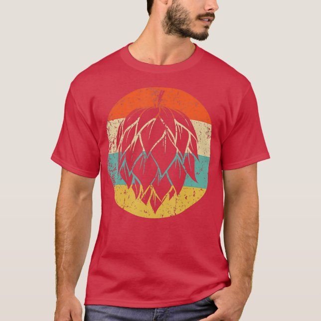 T-shirt Hops Bière artisanale de style rétro (Devant)