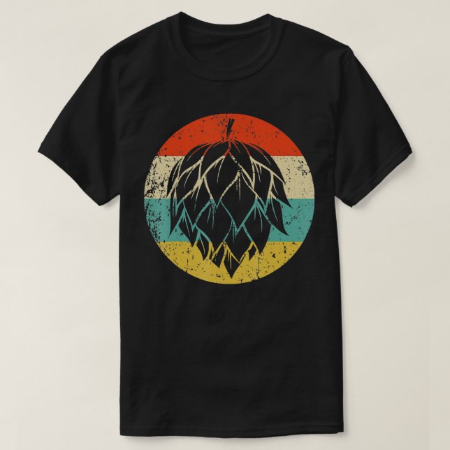 T-shirt Hops Bière artisanale de style rétro (Design devant)