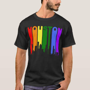 T-shirt Horizon d'arc-en-ciel de gay pride de Houston le