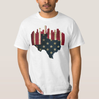 T-shirt Horizon de drapeau de Dallas, le Texas