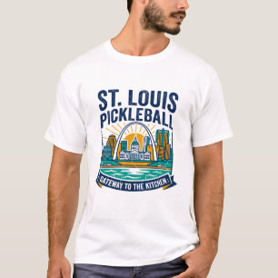 T-shirt Horizon de St Louis Missouri et terrain de pickleb