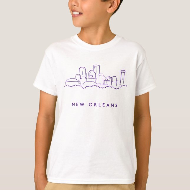 T-shirt Horizon de ville de la Nouvelle-Orléans (Devant)