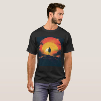 T-Shirt Horizon Glow Avec Une Petite Citation