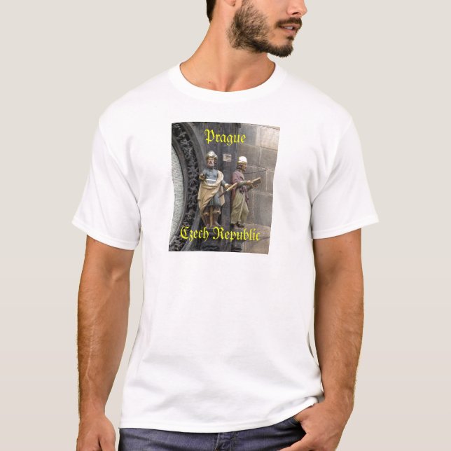 T-shirt Horloge astronomique ou Prague Orloj (Devant)