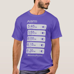 T-shirt Horloge d'alarme de routine du matin