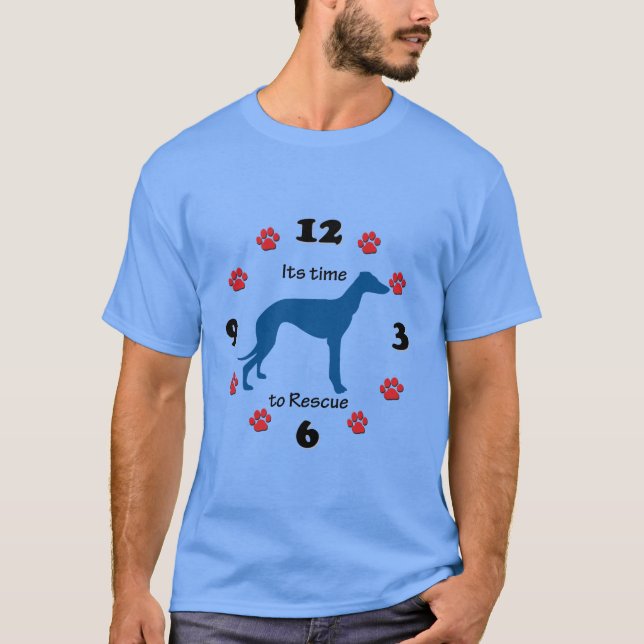 T-shirt Horloge heure de Secourt Greyhound (Devant)
