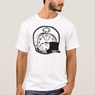 T-shirt horloge vapeur, engrenage, casquette