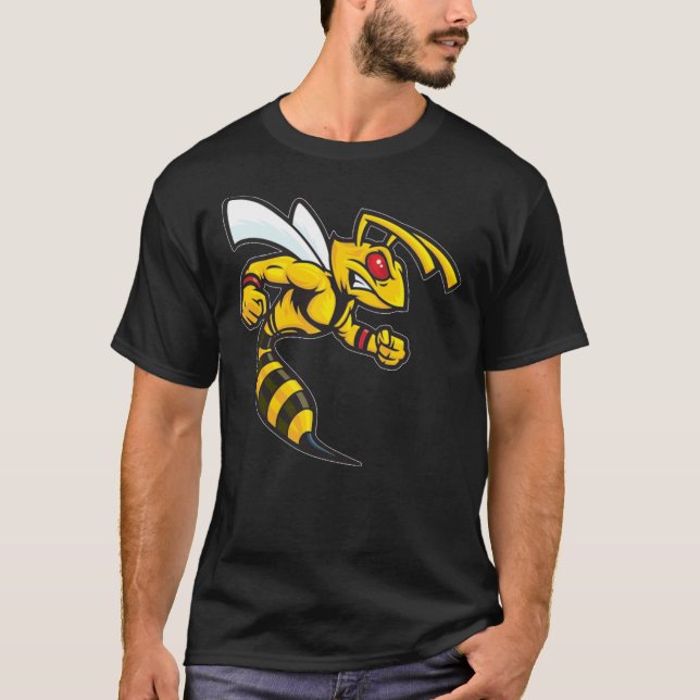T-shirt Hornet En Colère Avec Les Yeux Rouges (Devant)