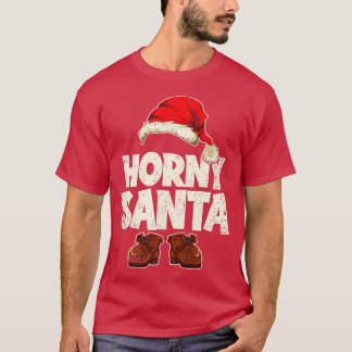 T-shirt Horny Père Noël Funny Noël Père Noël