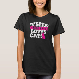T-shirt Horoscope SIGNE Zodiaque Gemini aime les chats
