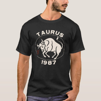 T-shirt Horoscope Zodiac Sign Bull Taurus 1987