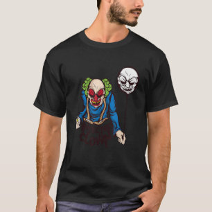 T-shirt Horreur Clown effroi T maillot Balloon Cadeau Femm