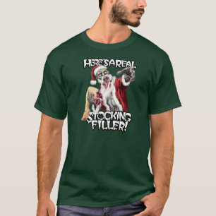 T-shirt Horreur de Noël de Père Noël de zombi