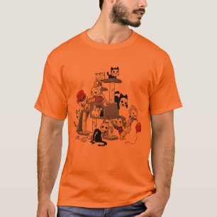 T-shirt Horreur Films Chat Drôle Halloween